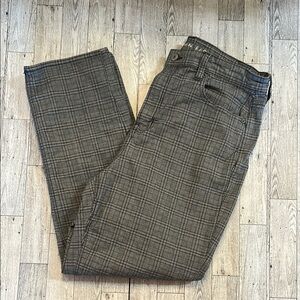 American Eagle plaid mom straight pants size 14